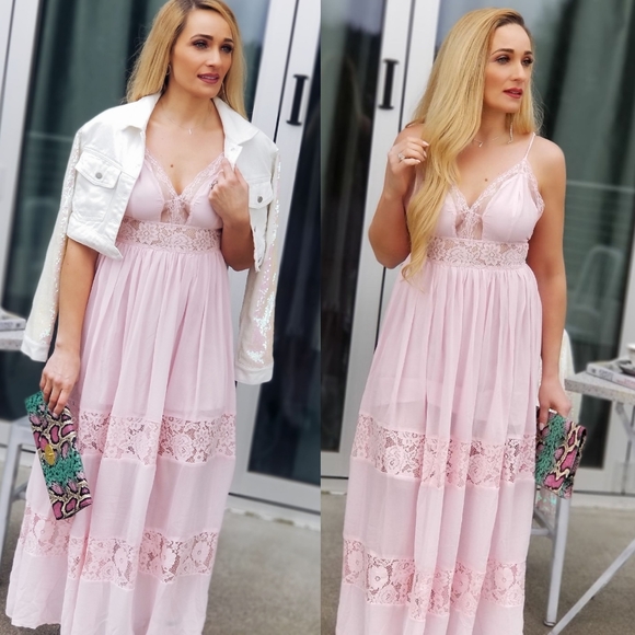 MODA ME COUTURE Dresses & Skirts - Change of Heart Pink Maxi Dress